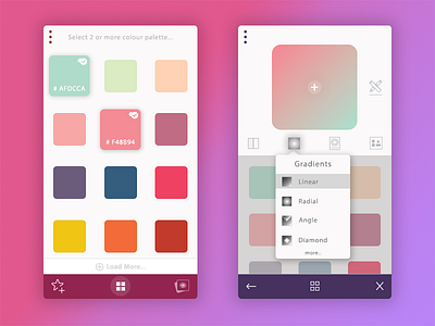 Colour Palette android app app design color gradient icon iphone linear palette radial ui ux