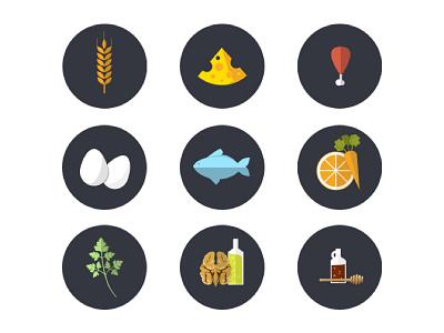 Food icons design icons interface search ui