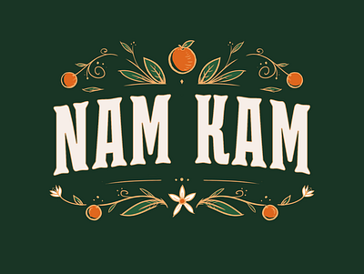 NamKam Logo branding design handdrawn illustration logo typography