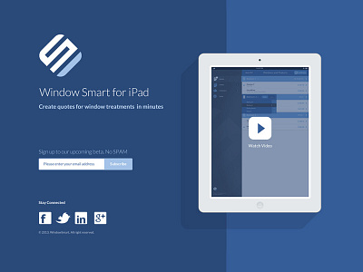 WindowSmart for iPad application concept design flat ipad ui windowsmart