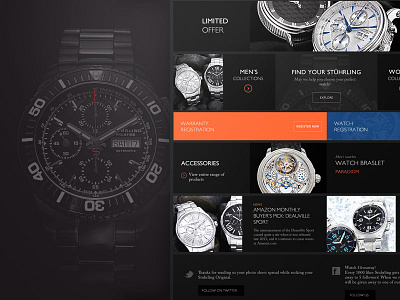 Stuhrling Homepage concepts creative direction design homepage stuhrling ui watch