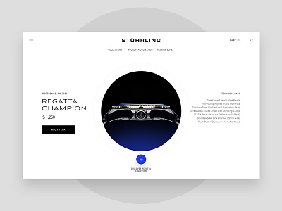 Stuhrling watch product page exploration exploration light minimal product stuhrling typography ui ux watch