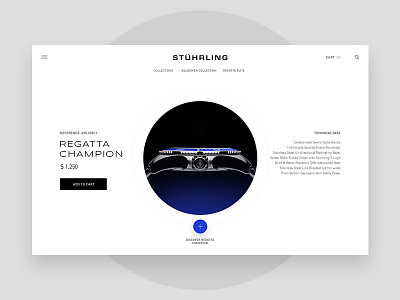 Stuhrling watch product page exploration