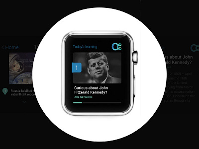 Today's learning / iWatch Application application black clean concept curiosity iwatch learning mistyukevych ui
