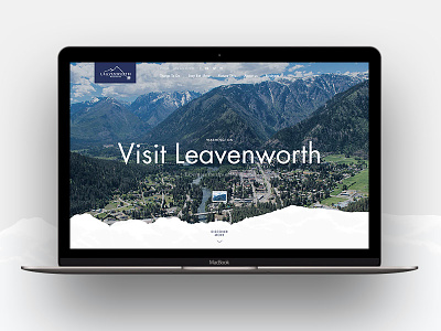 Visit Leavenworth design homepage layout minimal mistyukevych mountains studiomst ui ux website