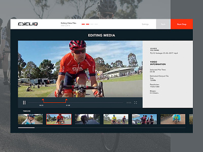 Bike Camera video editor bicycle devices editor flat guide interface sensor ui video