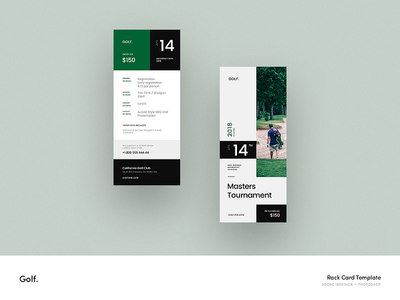 Golf Tournament Rack Card Template by Serge Mistyukevych on Dribbble