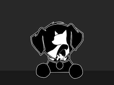 logo for an animal shelter app branding design ez illustration logo typography ui ux vector