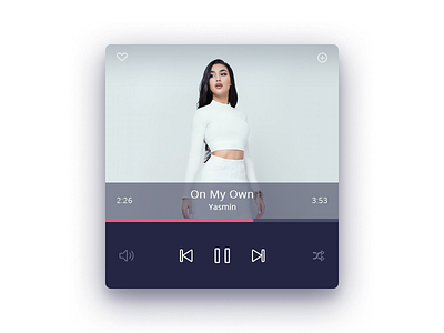 Music Player clean design flat interface music player ui ux
