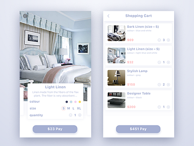 Shop of decorations clean design e commerce interface ios mobile product ui ux