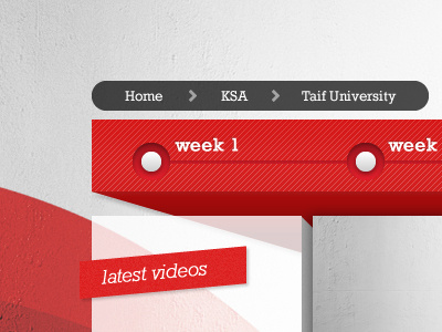 Week Navigator interface navigation texture ui ux web