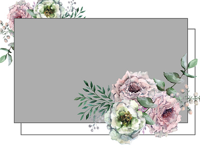 Wedding composition on a gray background.