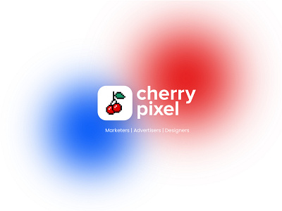 Cherry pixel logo brand branding cherry logo cherry pixel clean design gradient logo logo designer logo mark logodesign logos minimalist monogram typography