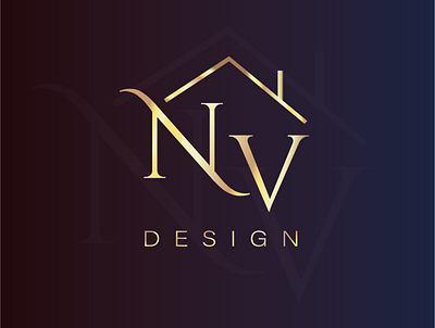 Client Logo: NV Design adobe branding dailylogo design elegantlogodesign freelancer illustrator logo typography