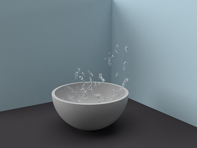 "Untitled Bowl" 3d adobe 3d adobe dimension bowl dimension fake lighting minimal surfaces tears texture water