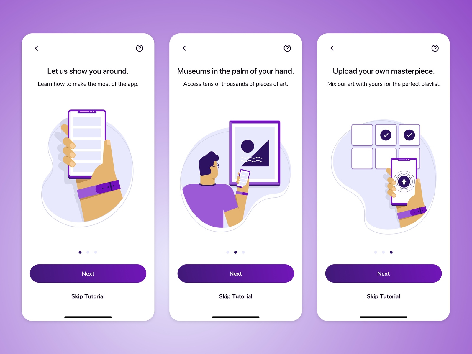 Walkthrough UI by Rachel Keenan on Dribbble