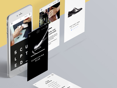 Sons Of London digital ecommerce iphone mockup perpsective phone portfolio shoes