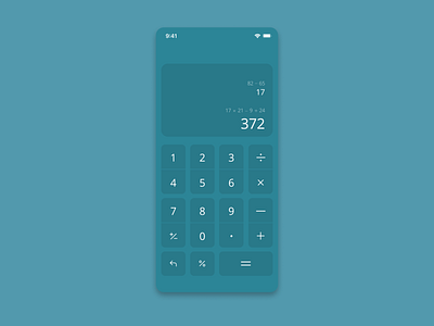 Calculator Interface app calculator clean design ios minimal mobile mobile app ui