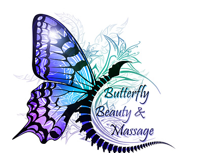 Logo Design - Butterfly Beauty & Massage butterfly cranio dream fantasy flower illustration logo massage ornaments photoshop sacral spine therapy vector wings