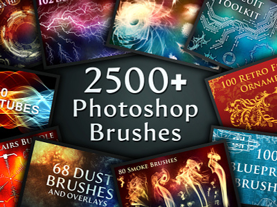 2500+ Photoshop Brushes assets brushes bundle deal design pack photoshop resources templates