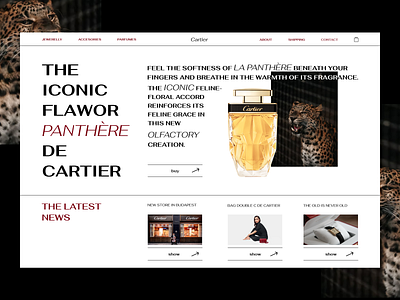 Cartier redesign first screen branding cartier design interface ui ux