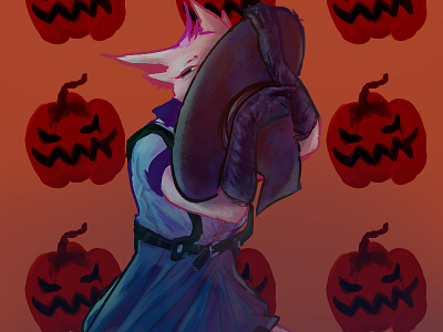 A character in a Halloween costume.