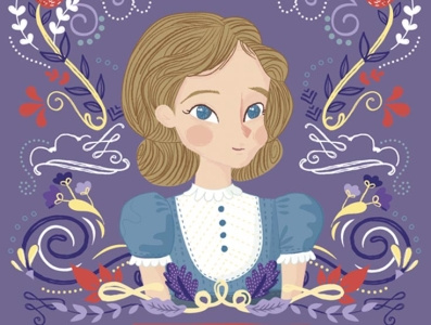 Jane Austen Mansfield Park Book Cover book cover border bright colours cover art illustration kidlitart kids illustration pattern vector