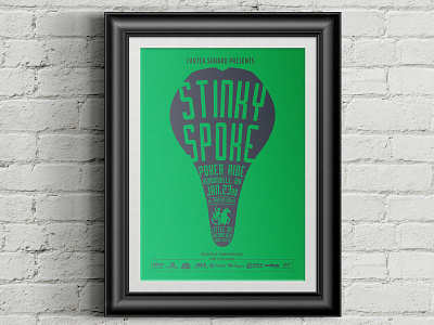 Stinky Spoke Poster bike ride charity poster