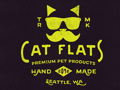 Cat Flats brand cats logos pet products