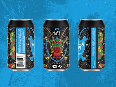Locust Cider: Mural Can Release cider label packaging
