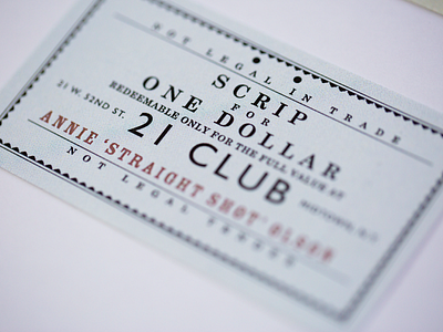 Membership Card Detail 1920s card event identity typography