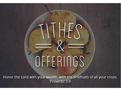 Tithe Offerings Slide tithes offerings