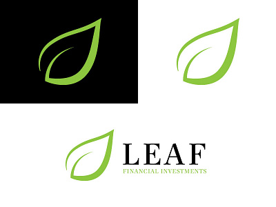 Leaf financial investments brand financial green investments leaf logo