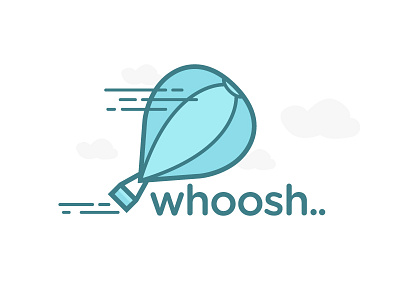 Logo challenge day 2 air balloon blue logo swift whoosh