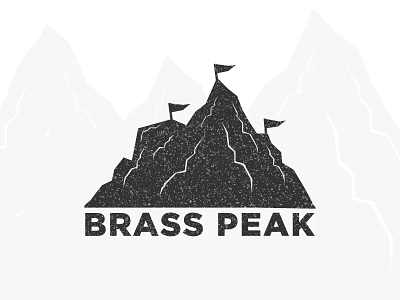Brass Peak flag logo mountain peak ski skiing snowboard