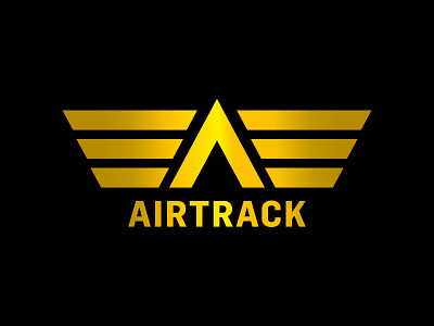 Airtrack airplane airtrack flight logo