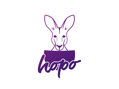 Hopo hopo joey kangaroo logo