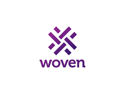 Woven logo purple social wove woven x