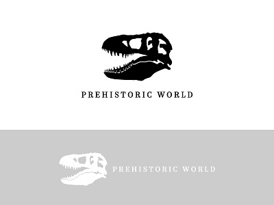 Prehistoric World dinosaur. logo prehistoric