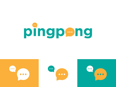 Pingpong communicate logo social social media texting