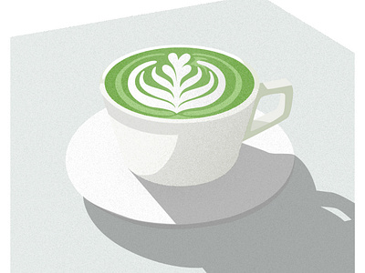Matcha Latte Illustration coffee coffee illustration design illustration matcha matcha illustration vector