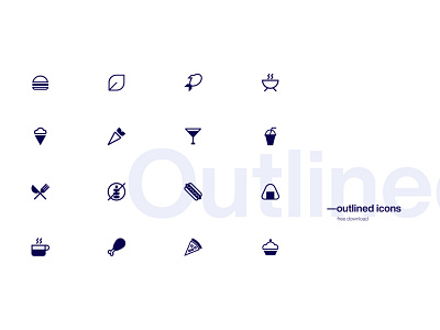 Outline icons — free download