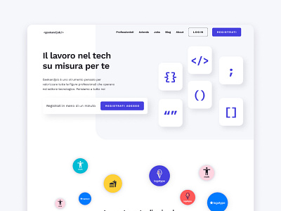 geekandjob concept 03 developer job landing page landing page design landing page ui recruiting tech web design website