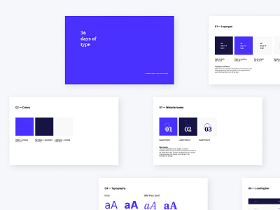 36 days of type - website styleguide