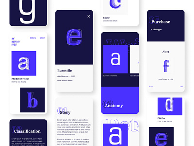 36 days of type — mobile layout
