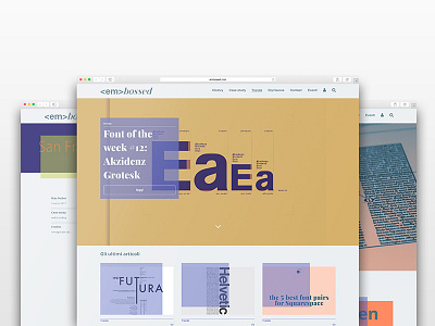 embossed magazine css3 html5 layout magazine typography web design website webzine