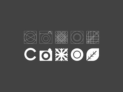 Cesarò icons branding construction geometric icons logo square