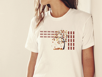 Spring tree in wall t shirt design