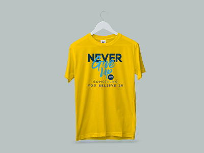 Never give up t-shirt design