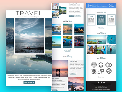 Travel Newsletter 4 columns responsive automation best newsletter branding campaign monitor design email development email marketing email template free templates graphic design illustration mailchimp marketing newsletter newsletter design responsive templates best templates christmas ui